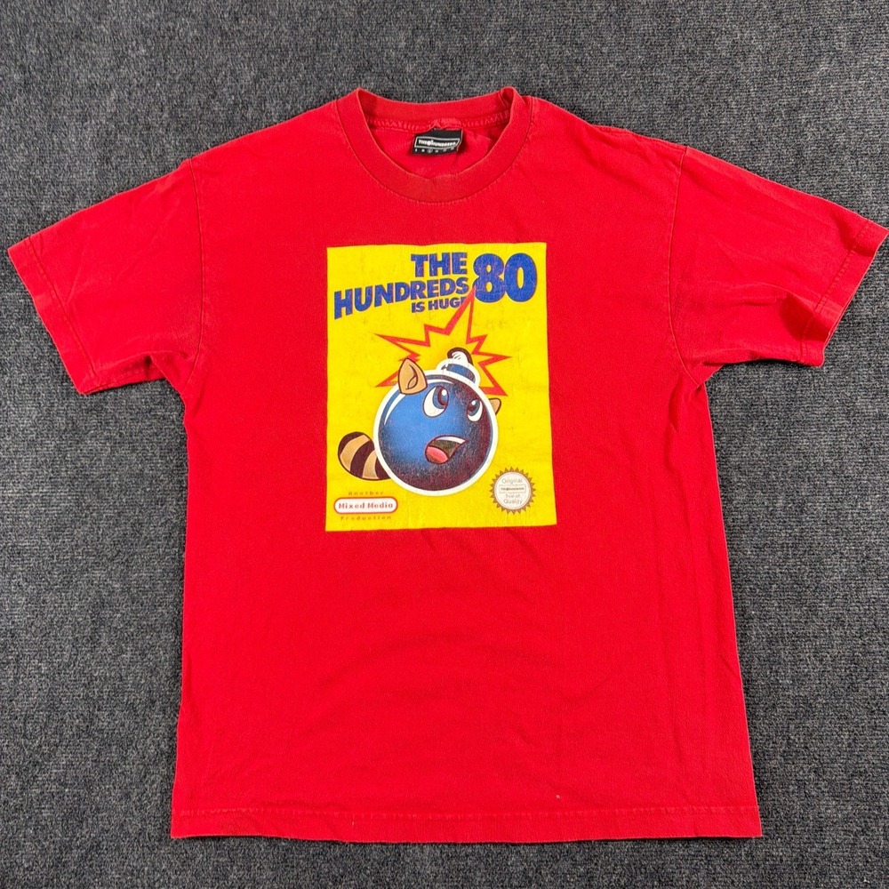 The Hundreds Adam Bomb Nintendo Parody Graphic T-Shirt Large Red Streetwear Tee
